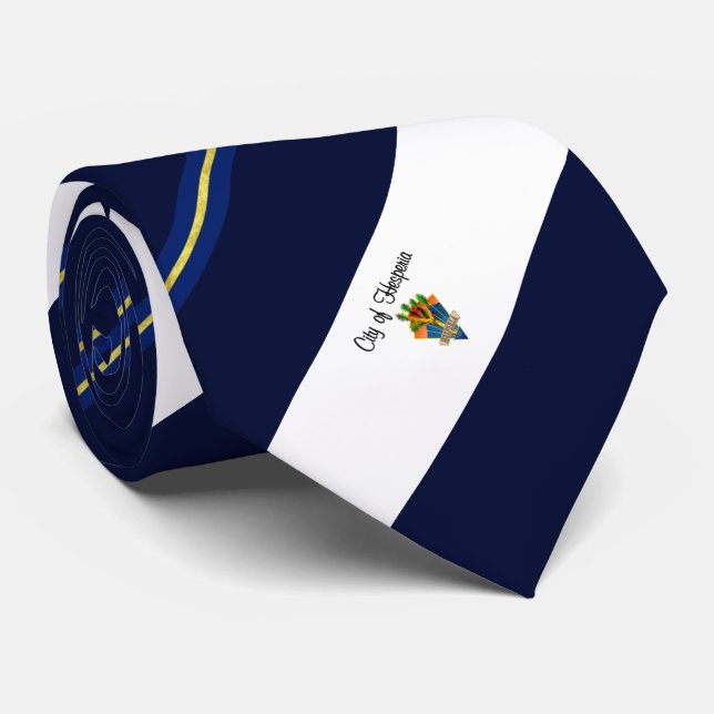 Hesperia (California) city flag Neck Tie (Rolled)