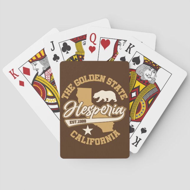Hesperia,California Poker Cards (Back)