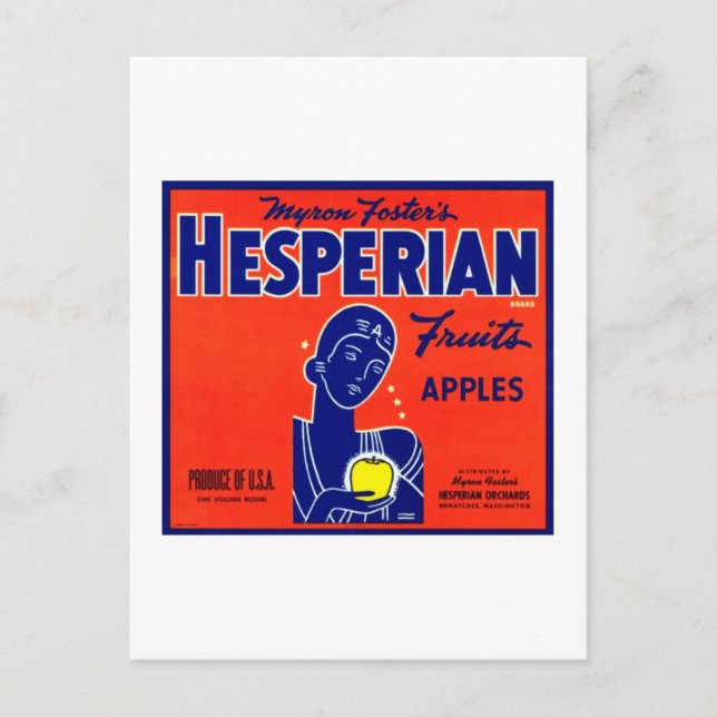 Hesperian Fruits Apples Postcard (Front)