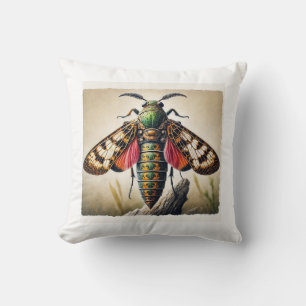 Hesperotettix Grasshopper 130724IREF111 - Watercol Throw Pillow