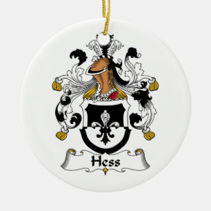 Hess Family Crest Ceramic Ornament