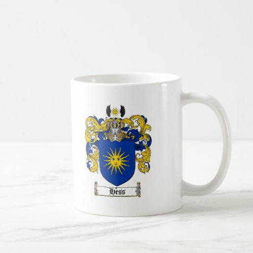 HESS FAMILY CREST _  HESS COAT OF ARMS COFFEE MUG