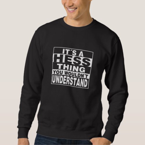 HESS Surname Personalized Gift Sweatshirt