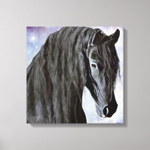 Hessel Horse Portrait Art Print on Canvas