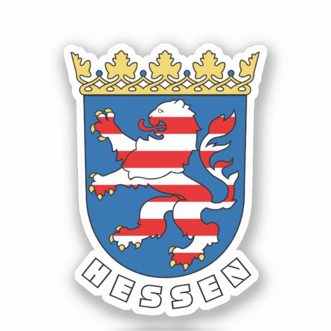 Hessen Coat of Arms (Germany) Sticker (Front)