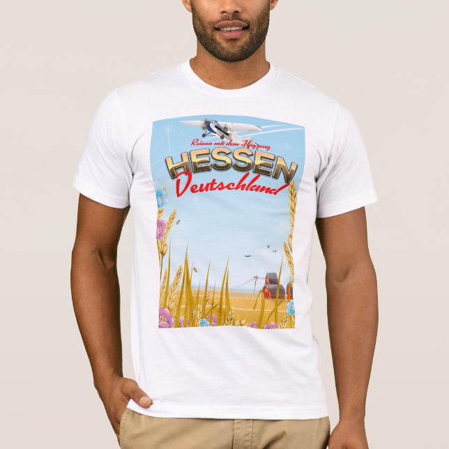 Hessen Deutschland Reiseplakat T-Shirt (Front)