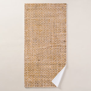 Hessian sackcloth burlap woven texture background, bath towel