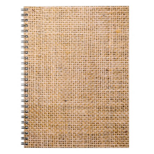 Hessian sackcloth burlap woven texture background notebook