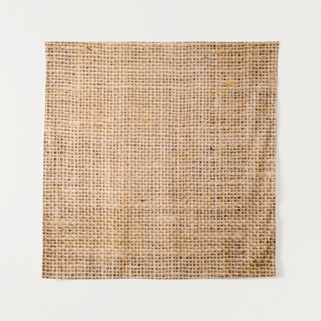 Hessian sackcloth burlap woven texture background, tapestry (Front)