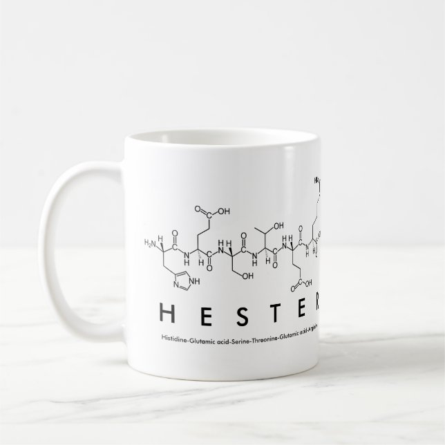 Hester peptide name mug (Left)