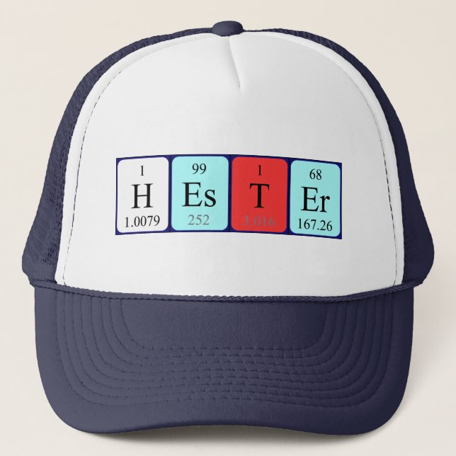 Hester periodic table name hat (Front)