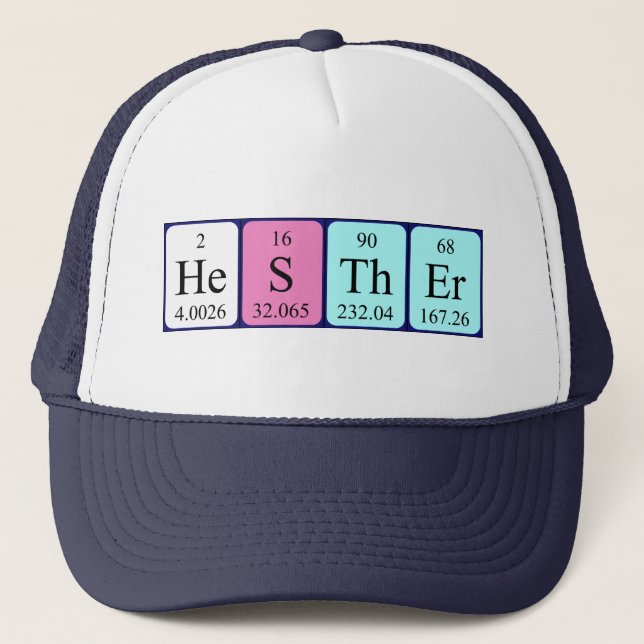 Hesther periodic table name hat (Front)