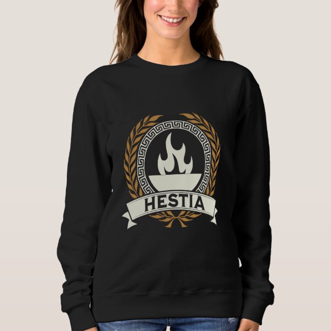 Hestia Ancient Greek Goddess Symbol Sweatshirt (Front)