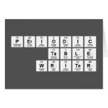 Periodic Table Writer  Het begroeten/notakaarten wenskaarten