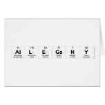 Allegany  Het begroeten/notakaarten wenskaarten