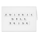 Periodic Table Writer  Het begroeten/notakaarten wenskaarten