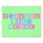 Periodic Table Writer  Het Print van de foto