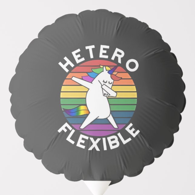 Hetero Flexible LGBT Lesbian Gay bisexual Trans Balloon (Front)