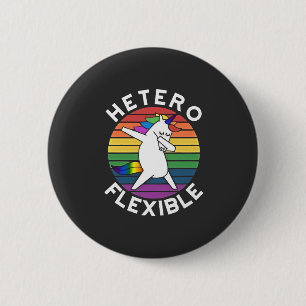 Hetero Flexible LGBT Lesbian Gay bisexual Trans Button