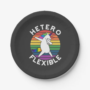 Hetero Flexible LGBT Lesbian Gay bisexual Trans Paper Plates