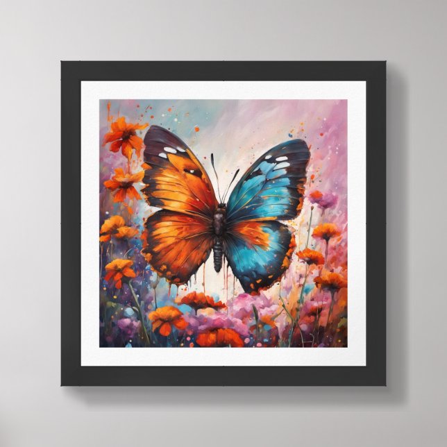 Heterochromia Butterfly Framed Photo Art (Framed Front)