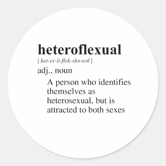HETEROFLEXUAL CLASSIC ROUND STICKER (Front)