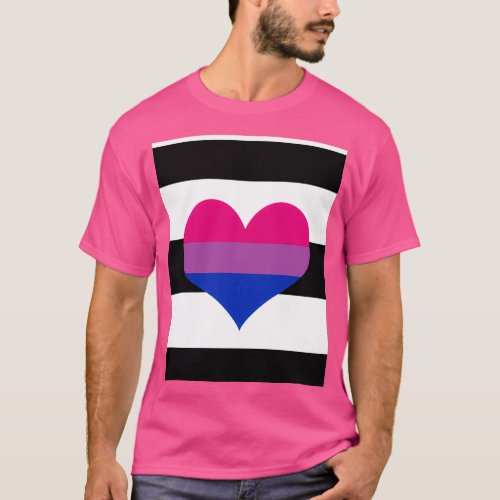 Heterosexual Biromantic Pride Flag Graphic T_Shirt