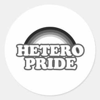 Heterosexual pride classic round sticker