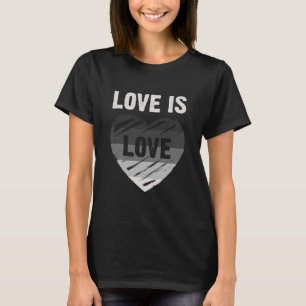 Heterosexual Pride Flag Heart Love Is T-Shirt