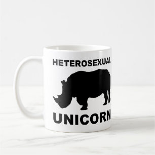 Heterosexual Unicorn Rhinoceros Funny Mug