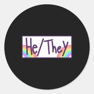 Hethey Pronouns Card Sticker