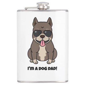 Heupflesje met Vinyl Omhulzing - Dog dad! Flask