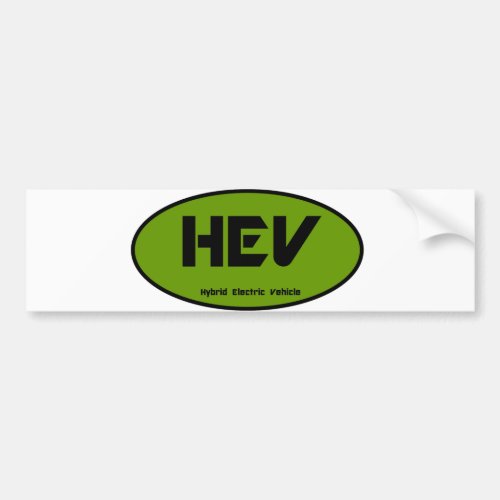 HEV hybrid electric vehicle Bumper Sticker