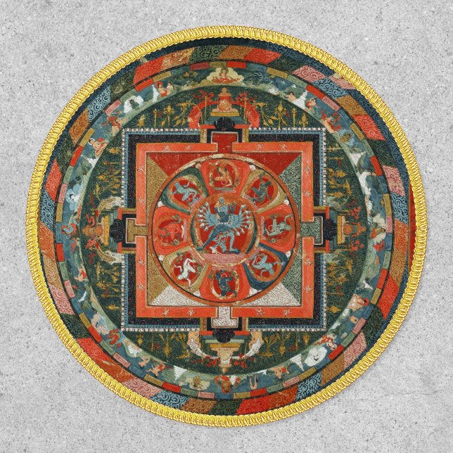 Hevajra Tibetan Buddhist Deity Mandala Patch (Front)