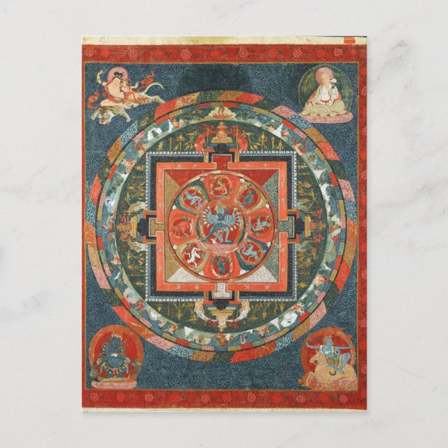 Hevajra Tibetan Buddhist Deity Mandala Postcard (Front)