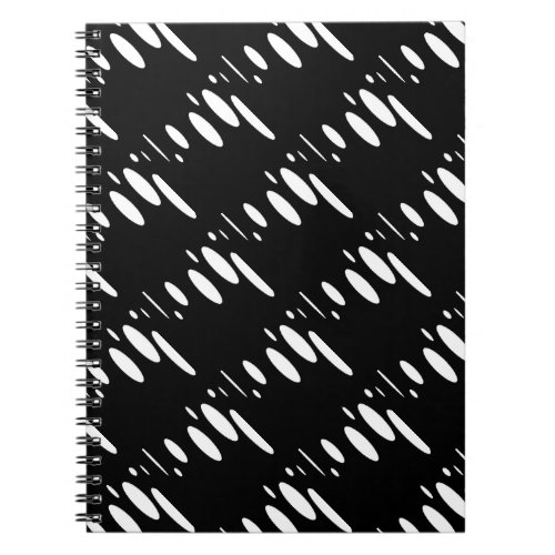 HEVi tile 10 black and white ovals Notebook