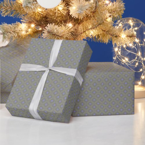HEVi Tile 23 F Taupe Yellow blue Wrapping Paper
