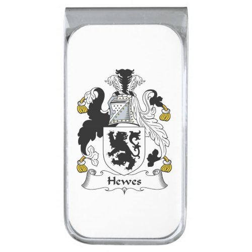 Hewes Family Crest Silver Finish Money Clip