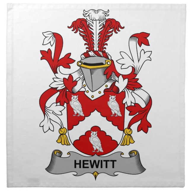 Hewitt Family Crest Napkin (Front)