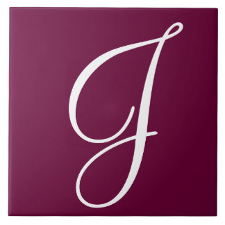 Hex 660033 Color Number Monogram Ceramic Tile