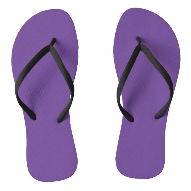 Hex #714997, Bouquet Flip Flops (Footbed)