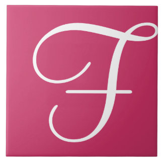 Hex cc3366 Color Number Monogram Ceramic Tile