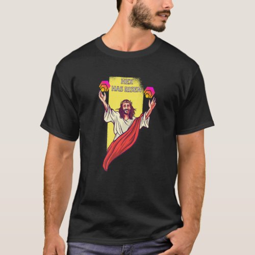 Hex Crypto Has Risen  Cryptocurrency Jesus T_Shirt