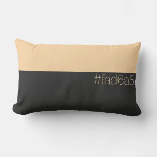 Hex FAD6A5 Warm Pale Orange Peach Minimalist Lumbar Pillow