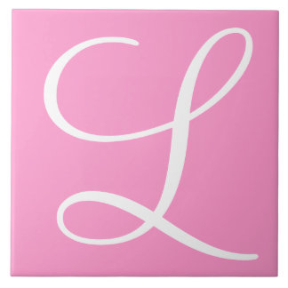 Hex ff99cc Color Number Monogram Ceramic Tile