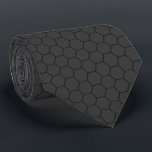 Hex Grid Black Gray Neck Tie<br><div class="desc">Elevate your formal attire with this sophisticated necktie featuring a modern hex grid pattern. The sleek combination of deep black and charcoal gray creates a minimalist, tech-inspired aesthetic perfect for software engineers, gamers, or tabletop strategy enthusiasts. This honeycomb geometric design offers a professional yet unique look for office wear or...</div>