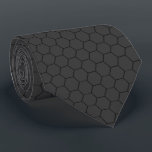 Hex Grid Black Gray Neck Tie<br><div class="desc">Elevate your formal attire with this sophisticated necktie featuring a modern hex grid pattern. The sleek combination of deep black and charcoal gray creates a minimalist, tech-inspired aesthetic perfect for software engineers, gamers, or tabletop strategy enthusiasts. This honeycomb geometric design offers a professional yet unique look for office wear or...</div>