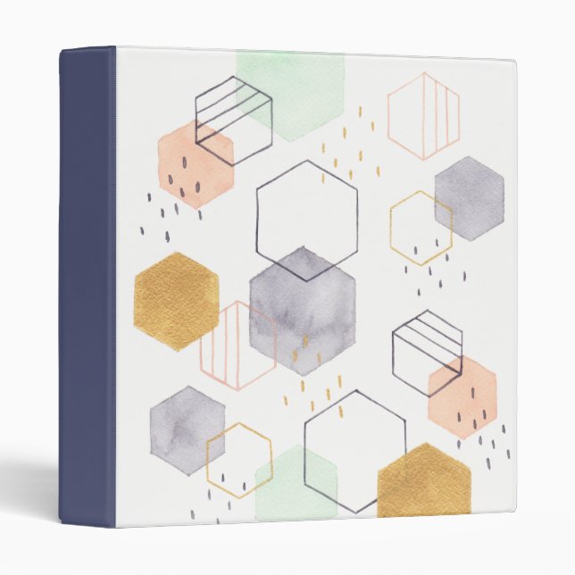 Hex Scatter 3 Ring Binder (Front/Spine)