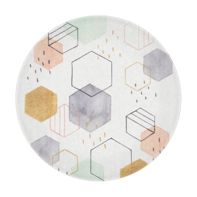 Hex Scatter Cutting Board (Front)