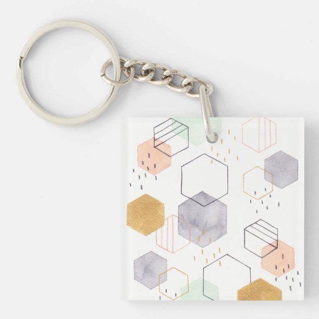 Hex Scatter Keychain (Front)